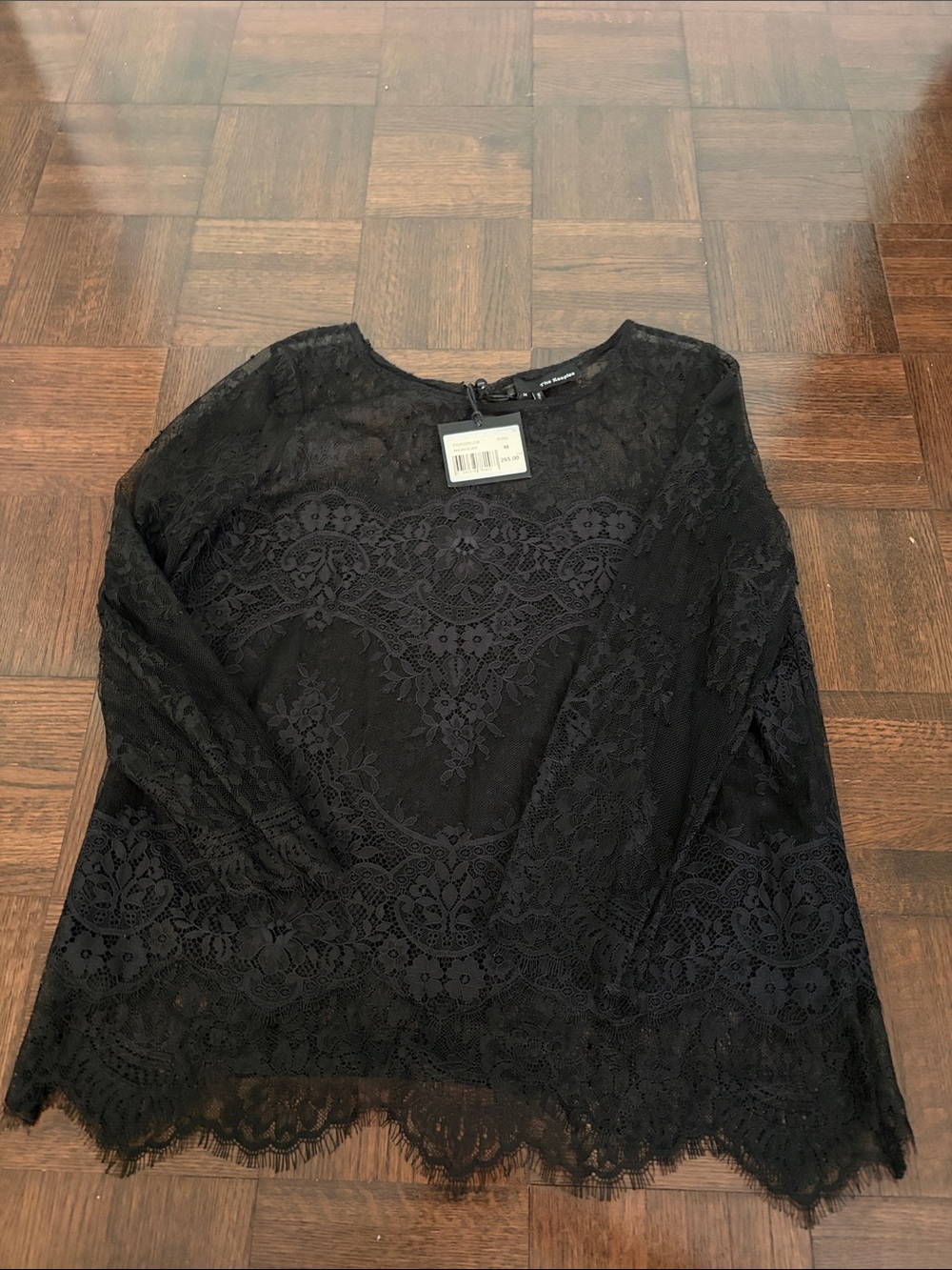 Kooples Sheer Lace Long Sleeve